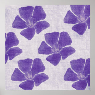 Póster Estampado de flores púrpura