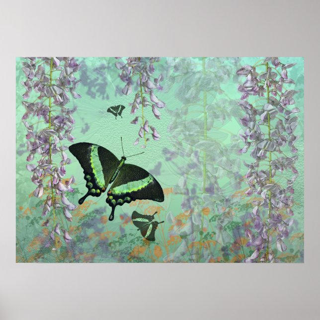 Póster Estampado de verano de Swallowtail (Frente)
