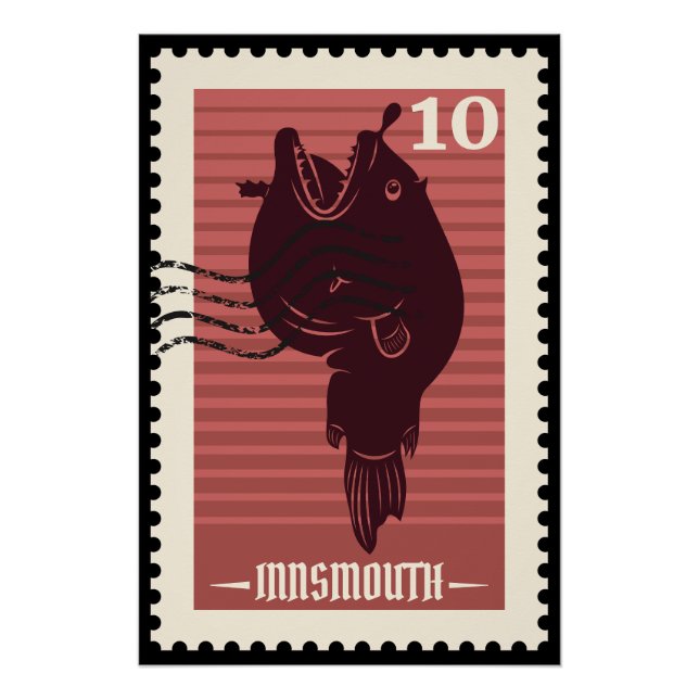 Póster Estampilla de correo Innsmouth (Anverso)