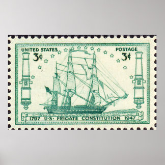 Póster Estampilla del 150 aniversario de la Constitución 