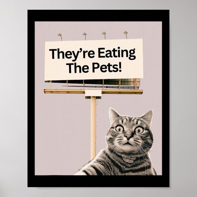 Póster Están comiendo a los Mascotas perros gatos que no  (Frente)