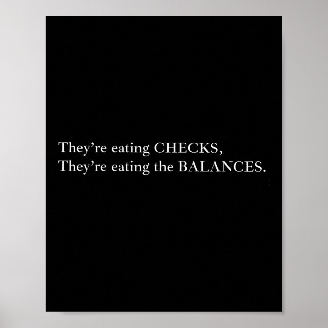 Póster Están comiendo los cheques que comen el balán (Frente)