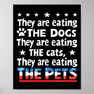 Póster Están Comiendo Los Perros Los Gatos Las Mascotas D