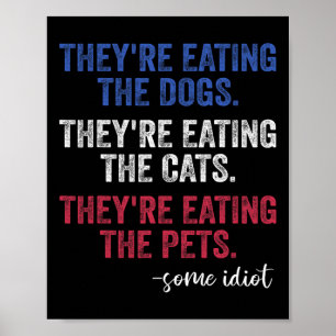 Póster Están Comiendo Los Perros Los Gatos Las Mascotas D