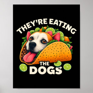 Póster Están Comiendo Los Perros Los Gatos Las Mascotas D