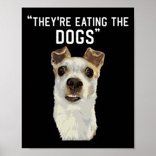 Póster Están comiendo los perros los gatos los Mascotas T
