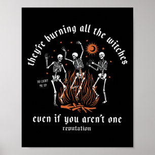 Póster Están quemando todo el esqueleto de Halloween de l