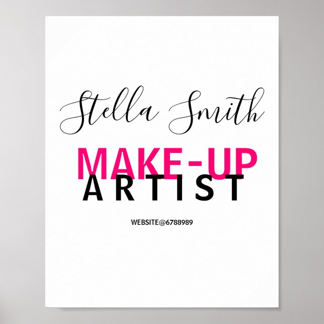 Póster Estándar de maquillaje de artistas personalizado (Frente)