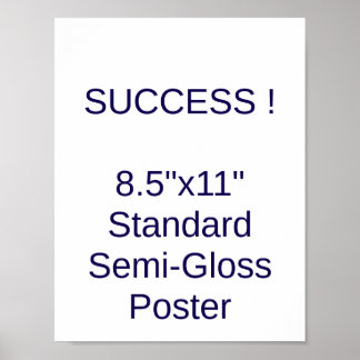 Póster estándar semibrillante de 8.5"x11"