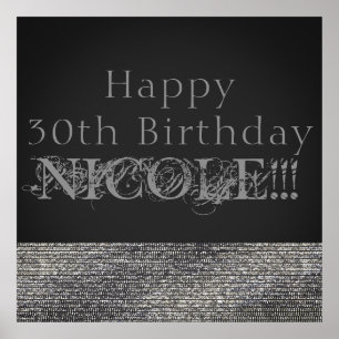 Póster Estandarte de fiesta con lentejuelas de brillo pla