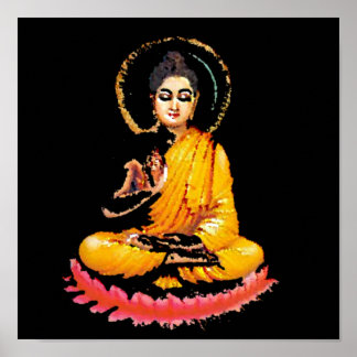 PÓSTER ESTANDO BUDA MEDITANDO LA PAZ