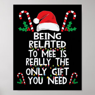 Póster Estando Relacionado A Mí Navidades Pajama Family X
