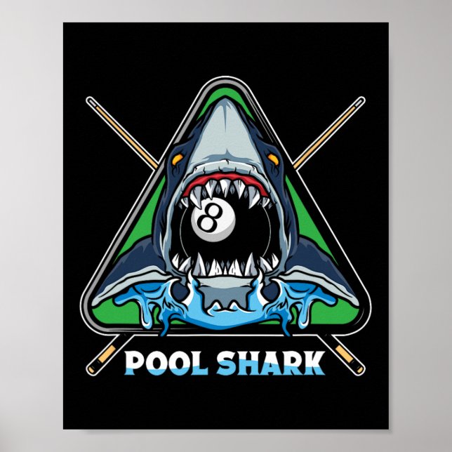 Póster Estanque de billar de tiburones Billiards Pool Sno (Frente)