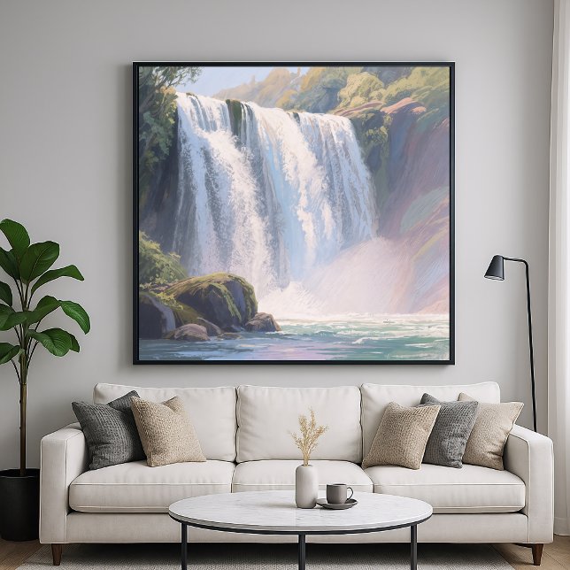 Póster Estanque de Cascada - Estilo de Pintura Digital al (Subido por el creador)