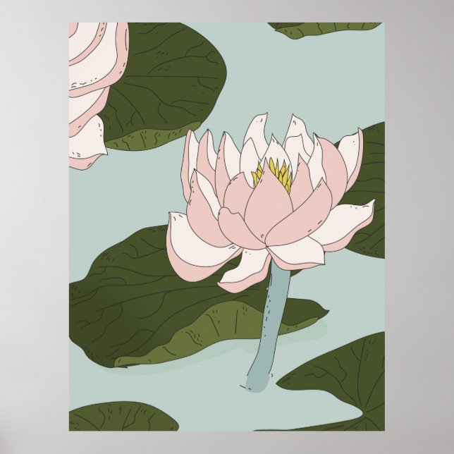 Póster Estanque de lirio de China (Frente)