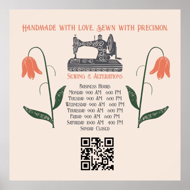 Póster Estanque de máquina de coser vintage (Frente)