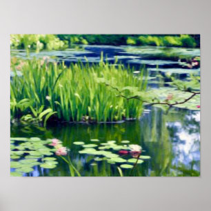Póster Estanque de nenúfares de Claude Monet Giverny