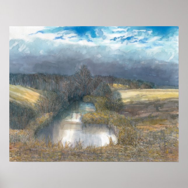 Póster estanque de otoño (Frente)