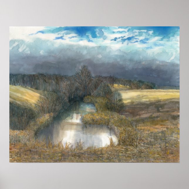 Póster estanque de otoño (Frente)