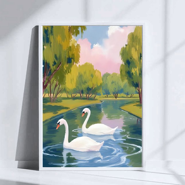Póster Estanque del cisne Boston Common Massachusetts Acu (Subido por el creador)