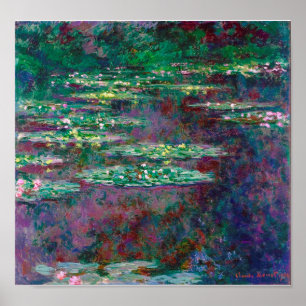 Póster Estanque lirio, Monet