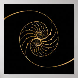 Póster Estanques de Nautilus - Par de oro