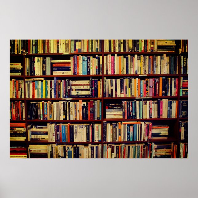 Póster Estantes de bibliotecas (Frente)