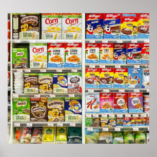 Póster Estantes de cereales de Bangkok: Editorial Foodlan