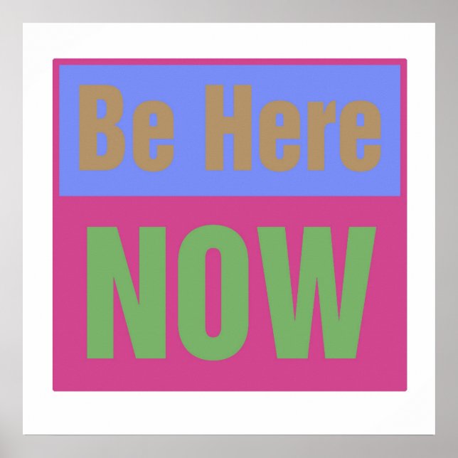 Póster Estar aquí ahora imprimir (Frente)