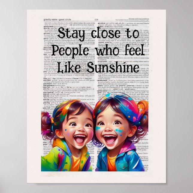 Póster Estar cerca de gente que se siente como un sol (Frente)