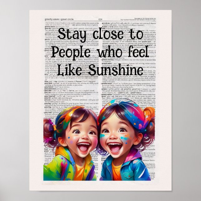 Póster Estar cerca de gente que se siente como un sol (Frente)