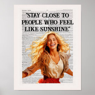 Póster Estar Cerca De Los Que Sienten Que El Sol ~~~~