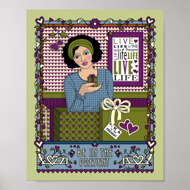 Póster Estar en el Poster Present_A_8x10 (Frente)