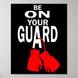 Póster Estar en tu guardia Boxing Glove Overlay Bible Ver