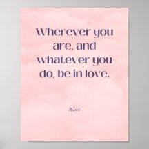 Estar enamorado de Rumi Quote