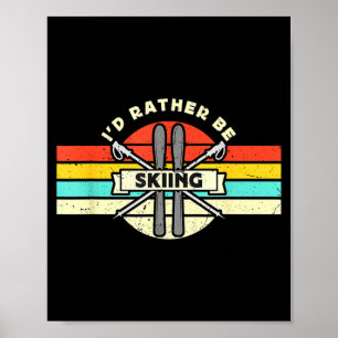 Póster Estar esquiando esqui retro esqui de fondo