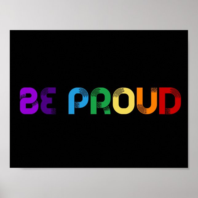 Póster Estar orgulloso del orgullo gay LGBT (Frente)