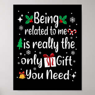 Póster Estar Relacionado A Mí Navidades Divertidos Famili