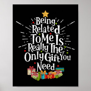 Póster Estar Relacionado A Mí Navidades Graciosos Familia