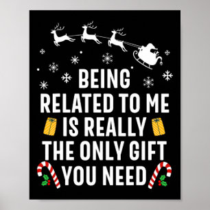 Póster Estar Relacionado A Mí Navidades Graciosos Familia