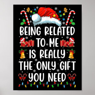 Póster Estar Relacionado A Mí Navidades Graciosos Familia