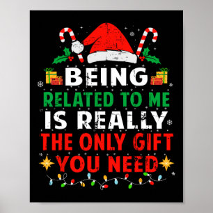Póster Estar Relacionado A Mí Navidades Graciosos Familia