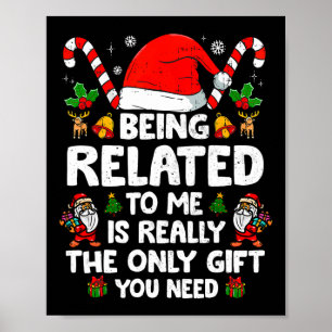 Póster Estar Relacionado A Mí Navidades Graciosos Familia