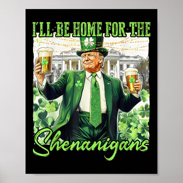 Póster Estaré En Casa Para El Día De Los Shenanigans (Frente)