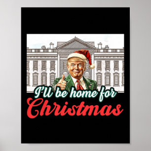 Póster Estaré En Casa Para Los Navidades El Divertido San