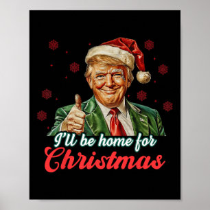 Póster Estaré En Casa Para Los Navidades El Divertido San