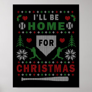 Póster Estaré en casa para Navidad Vender Navidad Fea 