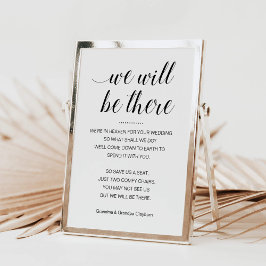 Póster Estaremos Allí Un Asiento Conmemorativo Con Nombre