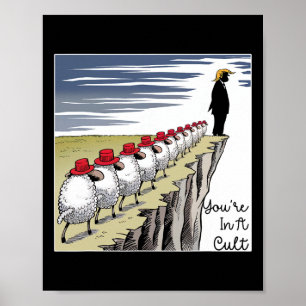 Póster Estás En Una Secta - Divertido Anti Trump