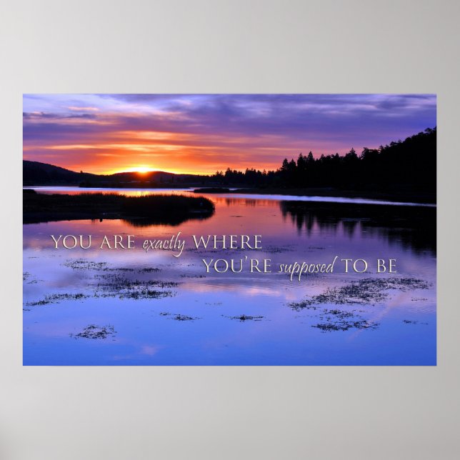 Póster Estás exactamente donde se supone que debes ser Po (Frente)